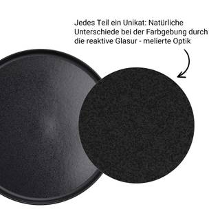 Geschirr-Set CASA NOVA II (16-tlg.) Keramik - Schwarz - Schwarz