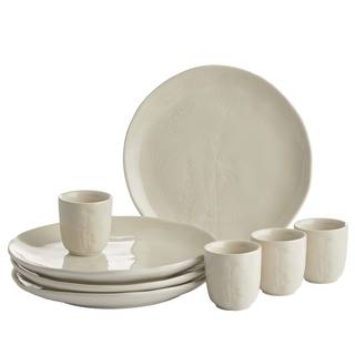 Dinner-Set FLEUR III (12-tlg.) Keramik - Beige