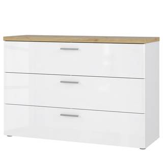 Kommode Pisa Weiß - Braun - Holzwerkstoff - 120 x 82 x 42 cm