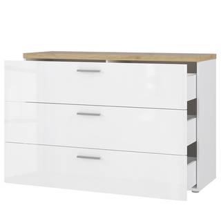 Kommode Pisa Weiß - Braun - Holzwerkstoff - 120 x 82 x 42 cm