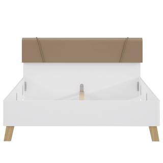 Cadre de lit Pisa Blanc - Marron - Bois manufacturé - 170 x 99 x 210 cm