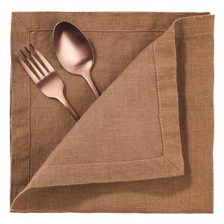 Serviette RIGA Leinen - Braun