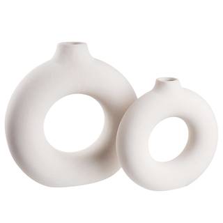 Vase LOOP III Keramik - Beige