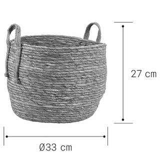 Korb RUSH ROPE III Jute / Wasserhyazinthe - Natur - Durchmesser: 33 cm