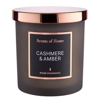 Duftkerze Cashmere SCENTS OF HOME Farbglas / Wachs - Anthrazit