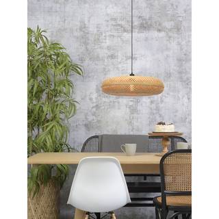Pendelleuchte Palawan Bambus massiv / Eisen - 1-flammig - Beige - Durchmesser: 60 cm