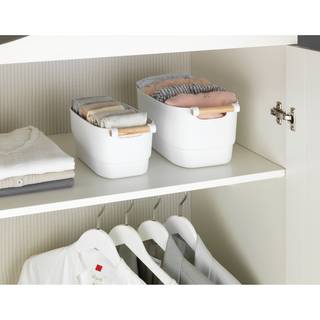 Organizer mit Holzgriff London Edelstahl / Bambus - Silber matt / Braun