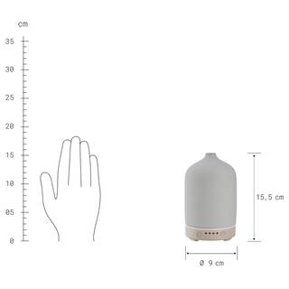 Aroma Diffuser CLOUD NINE Kunststoff / Keramik - Grau
