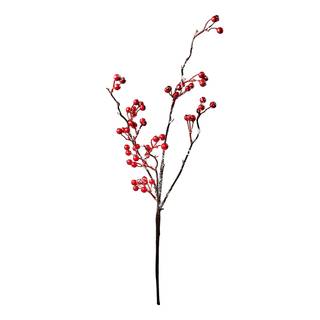 Beerenzweig-Set FLORISTA (2-tlg.) Eisen / Polyester PVC - Rot
