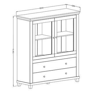 Highboard Emmanuela Dunkelgrün