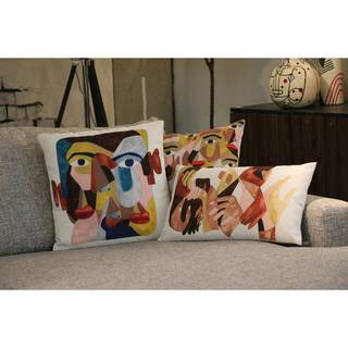 Cuscino Artistic Faces Poliestere - Multicolore