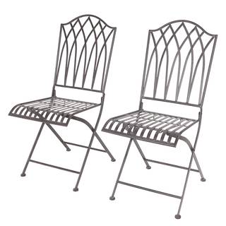 Gartenstuhl MANDALA GARDEN (2er-Set) Eisen - Dunkelbraun