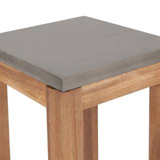 Pflanzenhocker CONCRETE Akazie teilmassiv / Beton - Natur / Grau