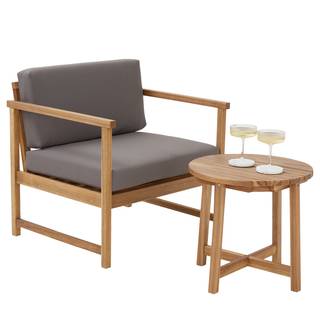 Gartenstuhl MIDTOWN Akazie teilmassiv / Polyester - Natur / Grau