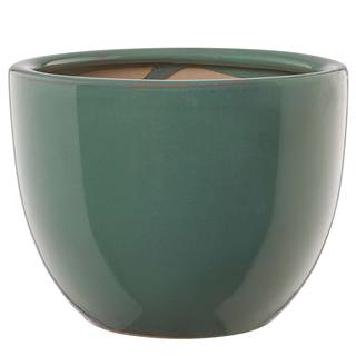 Blumentopf GLAZE II Steinzeug - Grün - Durchmesser: 33 cm