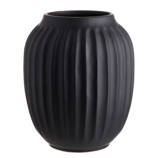 Vase LIV Porzellan - Schwarz - Höhe: 20 cm