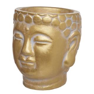Mini-Blumentopf BUDDHA Beton - Gold