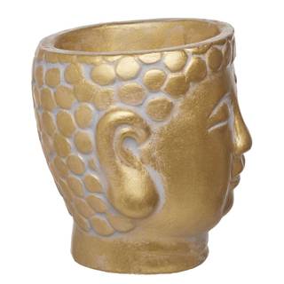 Mini-Blumentopf BUDDHA Beton - Gold