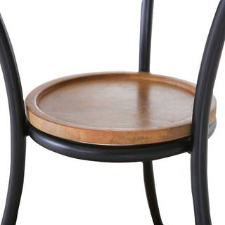 Bijzettafel Ugo I massief mangohout/metaal - mangohout/zwart