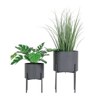 Blumentopf Roncon Stahl - Grau
