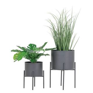 Blumentopf Roncon Stahl - Grau