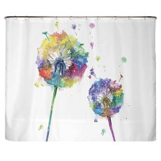 Recycling-Duschvorhang Bunte Pusteblume Polyester - Mehrfarbig - 240 x 200 cm