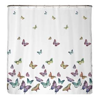 Tenda per doccia farfalle Poliestere - Multicolore - 200 x 220 cm
