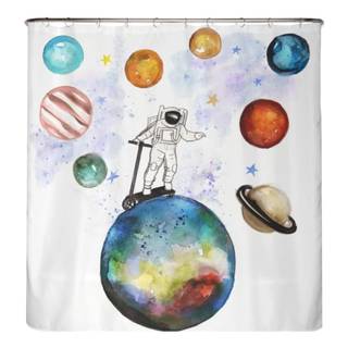 Recycling-Duschvorhang Astronaut Polyester - Mehrfarbig