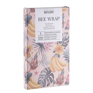 Bienenwachstücher BEE WRAP I (2-teilig) Bienenwachs - Pastellrot