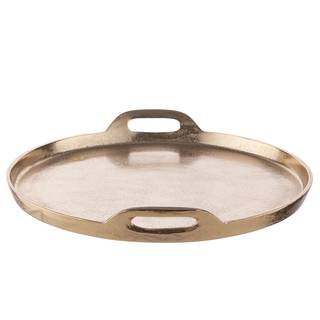 Dekotablett BANQUET I Aluminium - Gold