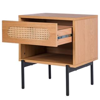 Comodino Pamati Beige - Materiale a base lignea - 48 x 55 x 43 cm