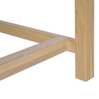 Scrivania TAYLOR 2 cassetti Rattan / Legno massello di quercia - Beige / Rovere