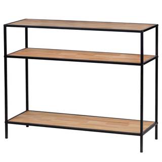 Konsolentisch Geo Bambus massiv / Metall - Bambus / Schwarz