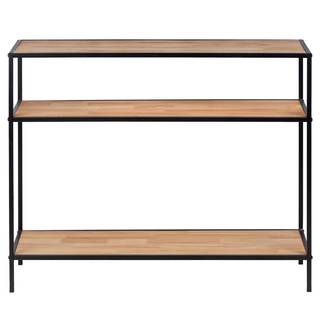 Konsolentisch Geo Bambus massiv / Metall - Bambus / Schwarz