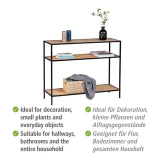 Konsolentisch Geo Bambus massiv / Metall - Bambus / Schwarz
