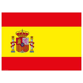 Tischset Spanische Flagge (12er-Set) Papier - Mehrfarbig