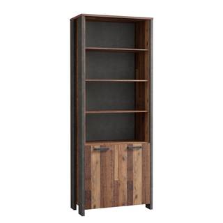 Büroset Clifford (8-teilig) Altholz Dekor / Dunkelgrau