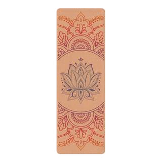 Loper/yogamat Lotusbloesem Regenboog Oppervlak: kurk<br>Onderkant: natuurlijk rubber