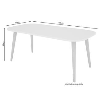 Tavolino da salotto Selaten I Bianco / Faggio