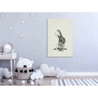 Quadro Fluffy Bunny Tela - Grigio