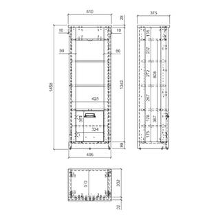 Regal Shutter Altholz Eiche Dekor / Anthrazit - Eiche Dekor