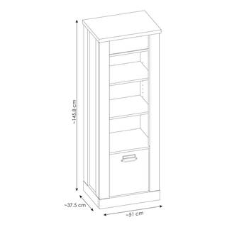 Büro-Set Shutter V (4-teilig) Altholz Eiche Dekor / Anthrazit - Eiche Dekor