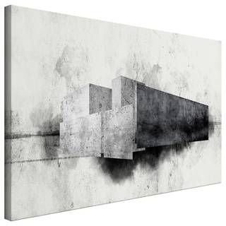 Quadro Architectural Variation Tela - Nero / Bianco - 120 x 60 cm