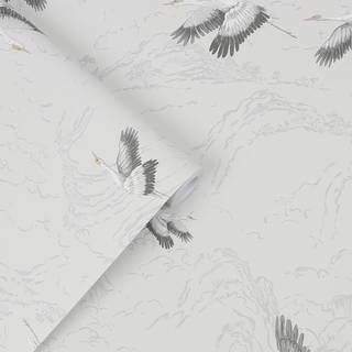 Papier peint intissé  Animalia Intissé - Argenté