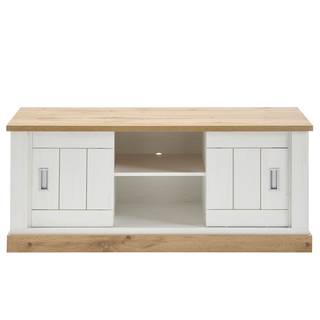 Woonwand Ollezy II (4-delig) witte pijnboomhouten look/Wotan eikenhouten look