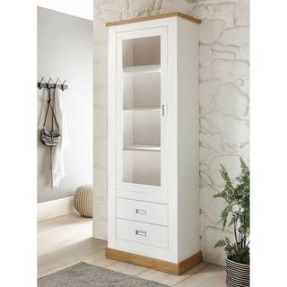 Woonwand Ollezy II (4-delig) witte pijnboomhouten look/Wotan eikenhouten look