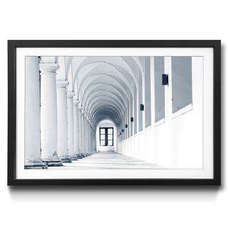 Quadro con cornice Columns Gallery I Abete / Vetro acrilico - Nero / Bianco