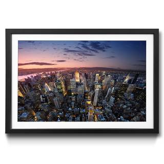 Quadro con cornice New York Sky II Abete / Vetro acrilico