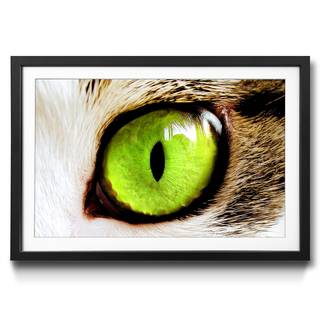 Quadro con cornice Cats Eye Green II Abete / Vetro acrilico