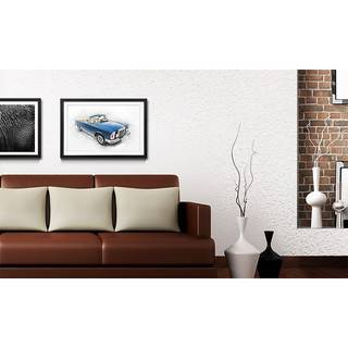 Quadro con cornice Blue Freedom Abete / Vetro acrilico - Blu